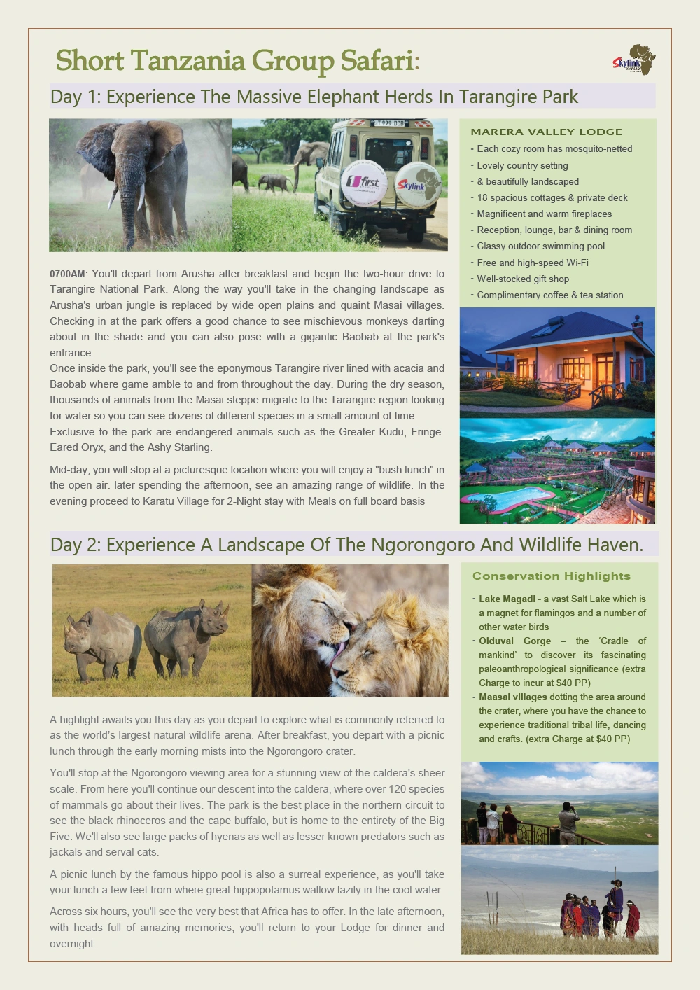 Short Tanzania Tour PDF 1 